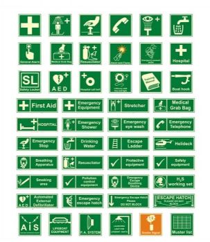 Safety Sign W/O Text Lifebuoy, W/Light & Line 150X150Mm (Imo), IMPA Code:334082