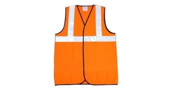 Hazard Warning Vest Half Orange, Make:Heapro, IMPA Code:331172