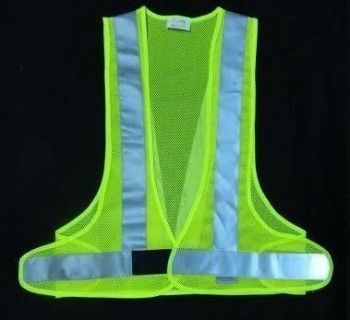 Hazard Warning Vest Green 3 Side Open, Make:Heapro, IMPA Code:331172