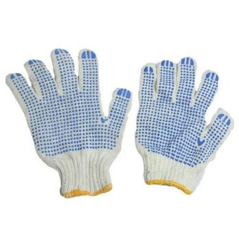 Cottton Working Gloves, Non Slip Dots, IMPA Code:190103