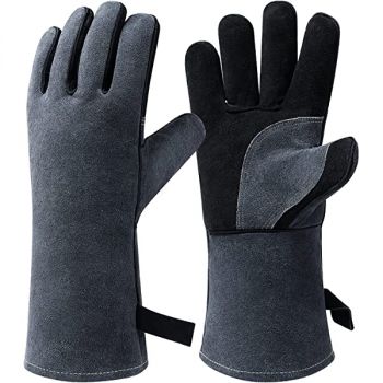 Gloves Leather Gauntlet, IMPA Code:190113