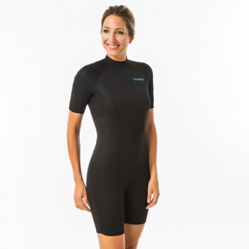 Women's Surfing Neoprene Wetsuit 100 1.5 Mm - Black, Size-XL, Make:Decathlon