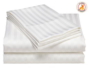 Sheet Bed Flameretardant 30/70, Acryl/Cotton White 2280X3000Mm, Make:Luxor, IMPA Code:150168