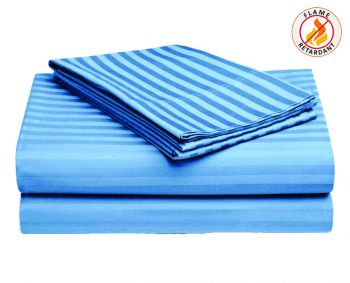 Sheet Bed Flameretardant 30/70, Acrylcotton L.Blue 1370X2600Mm, Make:Luxor, IMPA Code:150169
