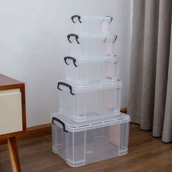 Container Plastic Clear W/Lid, Inner Size 442X298X255Mm, IMPA Code:150542