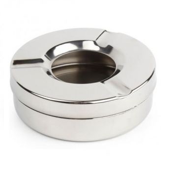 Ash Tray Stainless Steel, With Cover Diam 160Mm, IMPA Code:174317