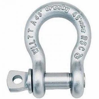 Shackle Straight Type Forged, Screw Pin Alloy G-209A Galv 1-1/4", Make:Crosby