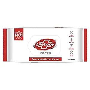 Wipe Hand Cleaning Tough Wipes, 20'S/Pkt, Make:Lifebuoy, IMPA Code:550283