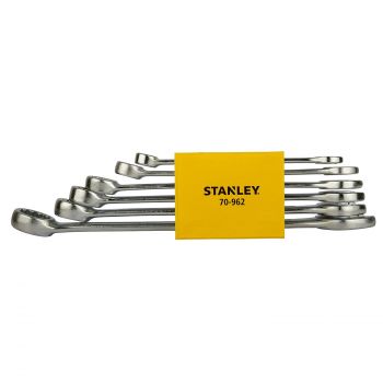 Wrench Set Open & 12-Point Box, 6X6 To 17X17Mm 6 Pca, Make:Stanley, Type:70-962