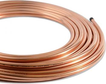 Tube Copper Annealed Seamless, 6.35X1Mm, 15Mtr, Make:Bender, IMPA Code:711503