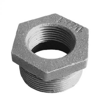 Bushing Hexagon Malleable Cast, Iron Galv 3X2-1/2, IMPA Code:730610