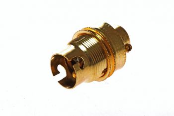 Lamp Holder European Brass, Ba-15D With Bushing M10, IMPA Code:793516