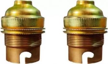 Lamp Holder European Brass, B-22 With 2-Mounting Lug, IMPA Code:793525