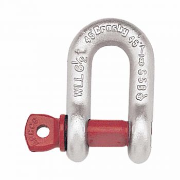 Shackle Straight Forged, Screw Pin G-210 Galv 1", Make:Crosby, IMPA:234109