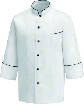 Coat Closed Collar White, Sanforized L, Make:Luxor, IMPA Code:150402