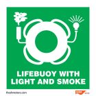 Lifebuoy with Light and Smoke Sign, Size: 150 x 150 mm, Make:SHM, IMPA Code:334109