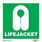 Lifejacket Sign, Size: 150 x 150 mm, Make:SHM, IMPA Code:334110