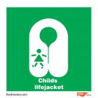 Child's Lifejacket Sign, Size: 150 x 150 mm, Make:SHM, IMPA Code:334111