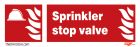 Sprinkler Stop Valve Sign, Size: 100 x 300 mm, Make:SHM, IMPA Code:336152