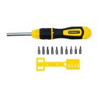 Screwdriver Ratchet With Bits, Interchangeable -5/-7/#1/#2, Make:Stanley, Type:STHT68010-8